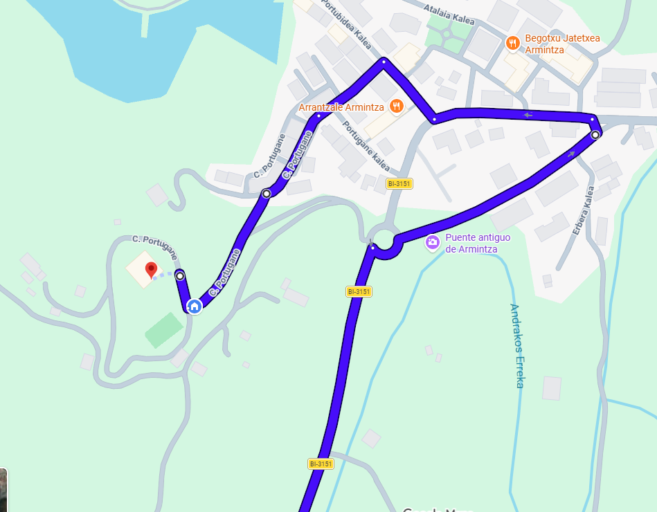 Acceso al hotel por google maps
