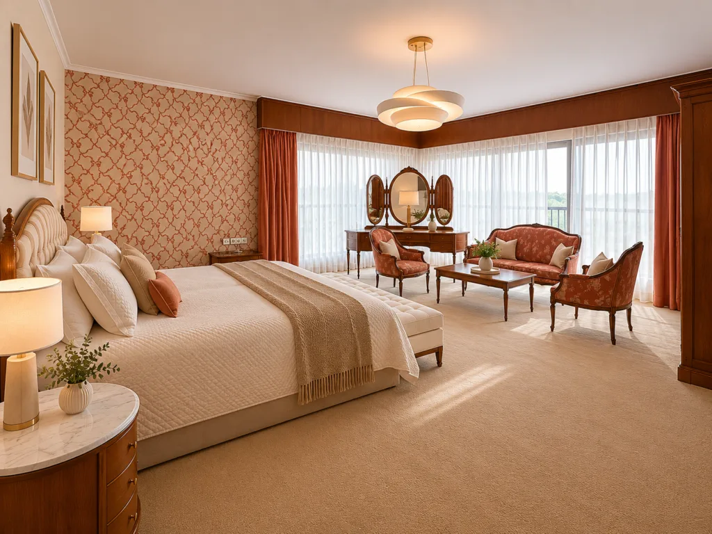 1Habitación Superior Mar amplia con cama doble, zona de estar y vistas al mar en Hotel Arresi