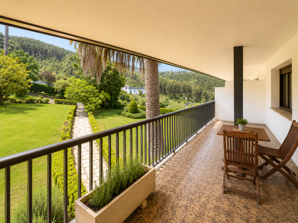 Ejemplo de habitación orientada al jardín